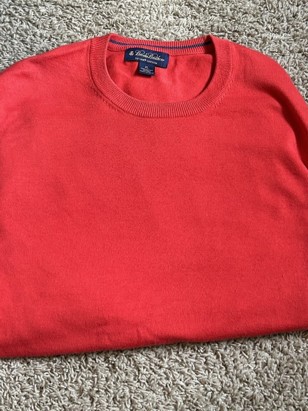 Brooks Brothers Men's Crew Neck Red Sweater Size XL
